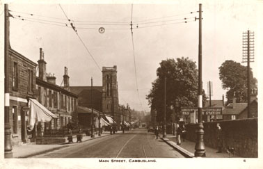 Main Street at Juction of old Sommervell Street - Card dated 1936 - Holmes Real Photo Series / Herald Series